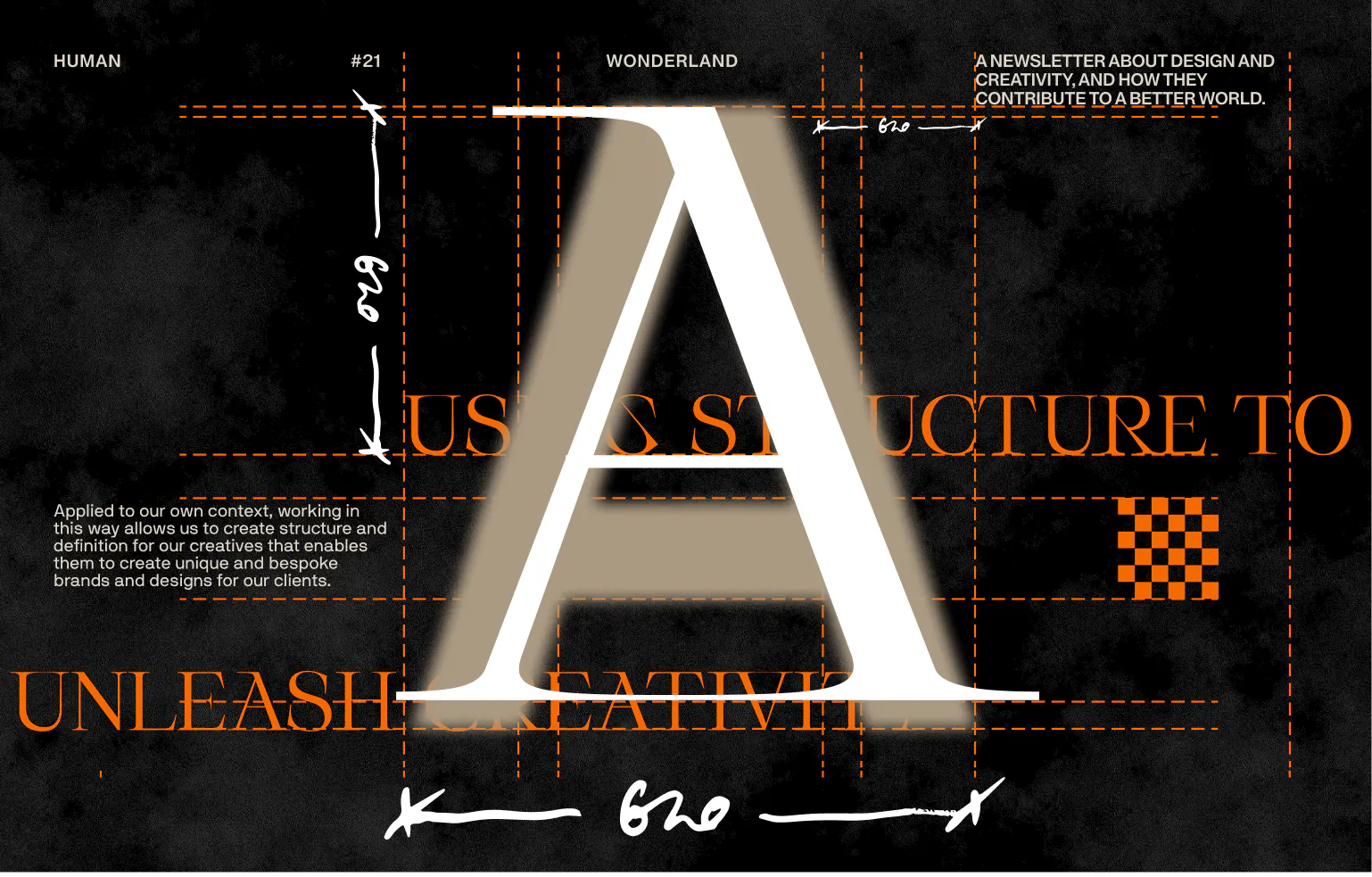 Letter 'A' in white against black background - Using Structure to Unleash Creativity (Idea Page)